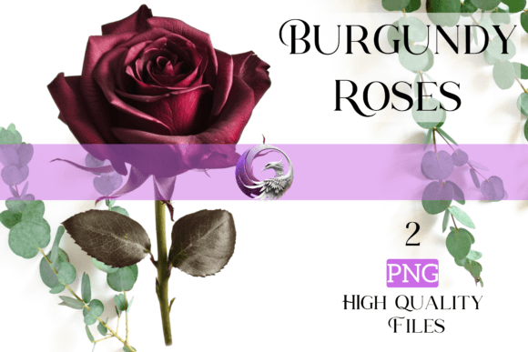 Burgundy Roses: The Perfect Summer Accent for Digital Design
