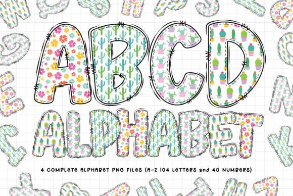 Cactus Flower Clipart: A Creative Font for Bold Designs