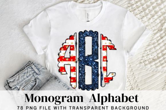 Designing with Patriotic USA Monogram Alphabet Letters