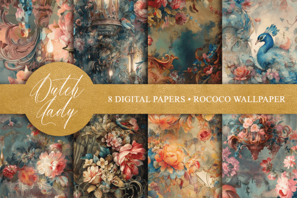 Elegant Seamless Rococo Flower Patterns for Timeless Design