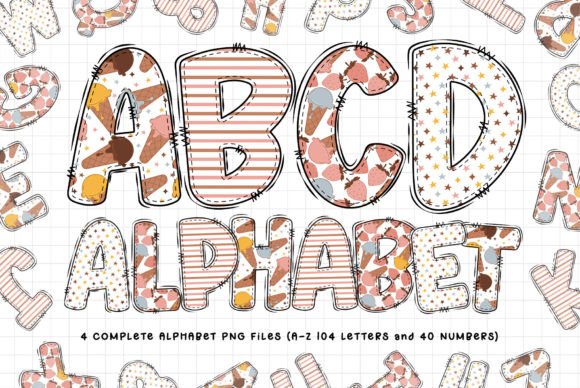 Ice Cream Alphabet Clipart: Sweet Design Possibilities