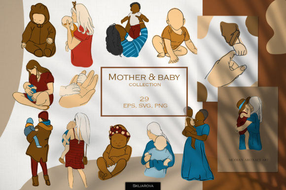 Mother & Baby Clipart: A Creative Toolkit for Heartfelt Design