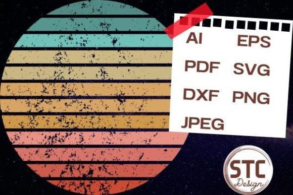 Retro Sunset Circle SVG: A Modern Vector for Bold Branding