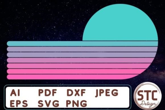 Retro Sunset Horizontal Stripes SVG: Your New Favorite Design Asset
