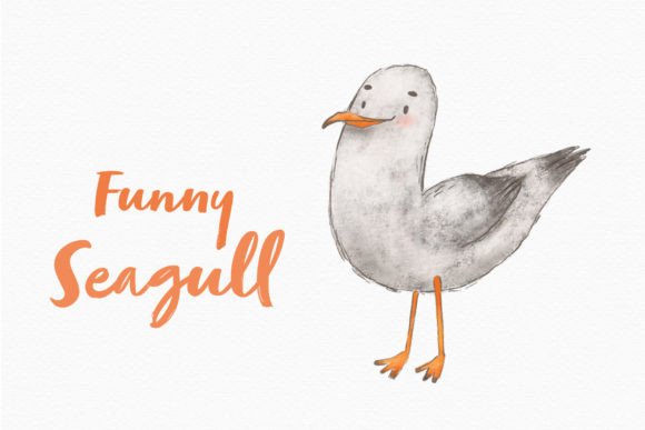 Seagull Clipart Funny Bird PNG: Cute Art for Creative Projects