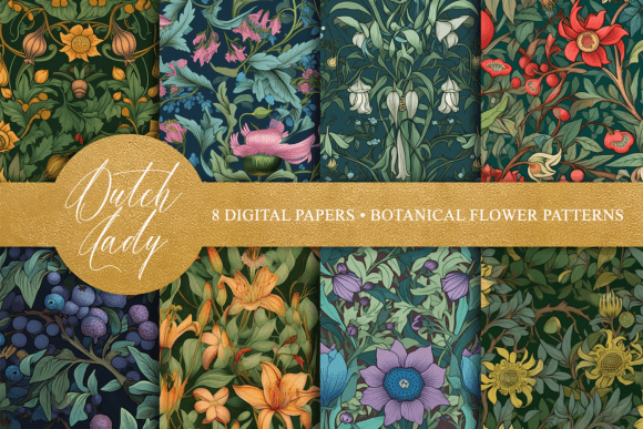 Seamless Botanical Flower Patterns for Modern Design
