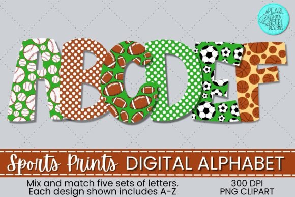 Sports Letters PNG: Elevate Your Projects with Playful Alphabet Doodle Font
