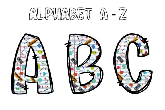 Teacher Alphabet: School Doodle Letter for Creative Projects