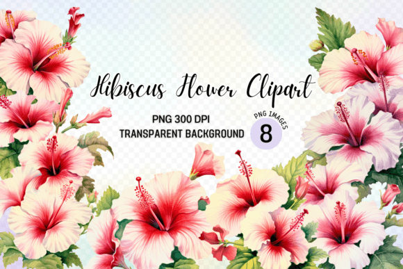 Unleash Tropical Flair: The Hibiscus Flower Clipart Design Bundle