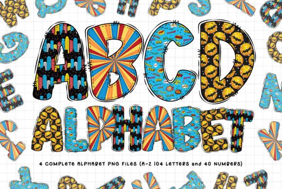 Unleash Your Inner Hero: The Superhero Comics Alphabet Sublimation